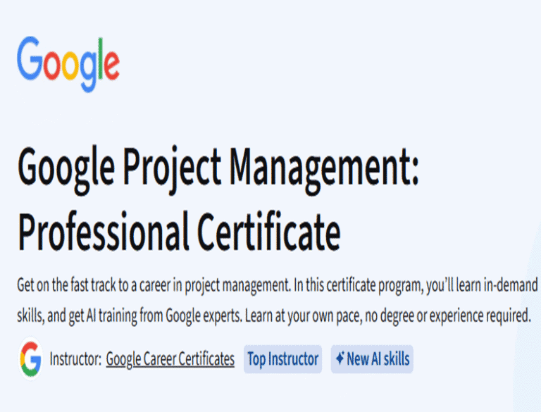 Google Project Management: Professional Certificate Course Review