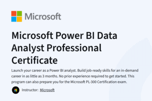 Course Review: Microsoft Power BI Data Analyst Professional Certificate by Microsoft (Coursera)