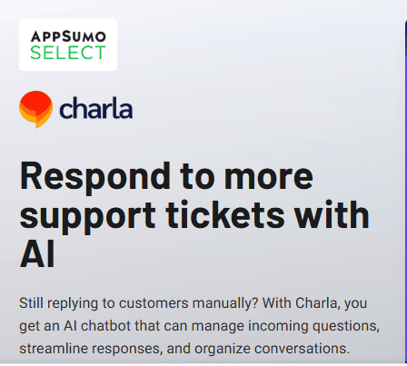 AI-powered customer support chatbot by Charla for efficient ticket management and improved user engagement.